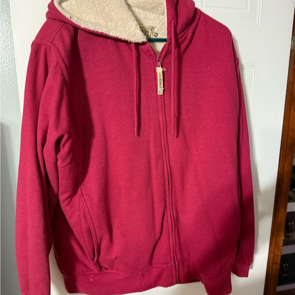 Cozy Red Jacket with Sherpa Lining